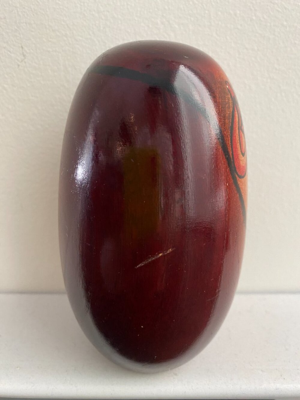 VINTAGE WOODEN DARUMA CARVING HAND CRAFTED JAPANESE ART TRADITIONAL - Picture 5 of 8